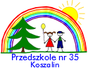 dziewczynka trzymajaca balon z chłopcem stoją pod tęczą nad ktora jest słońce. Obok dzieci rośnie choinka.